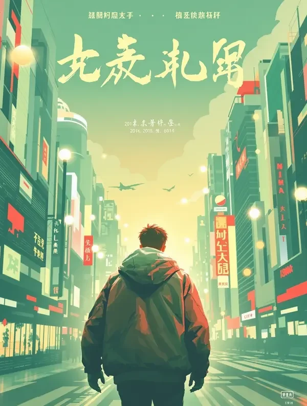 逆袭之手 短剧海报，仓库暖光中的背影